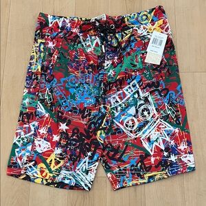 Vibrant Graphic Men's Athletic Shorts